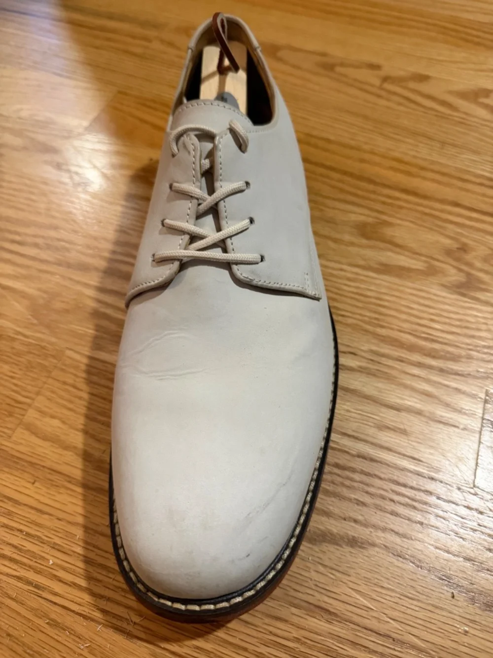 Johnston & Murphy Brennan Plain White Bucks-10.5